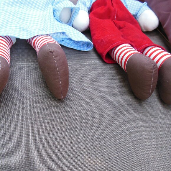 Raggedy Ann and Andy Pair of handmade dolls set of 2 great condition circa 1970s - Picture 6 of 13